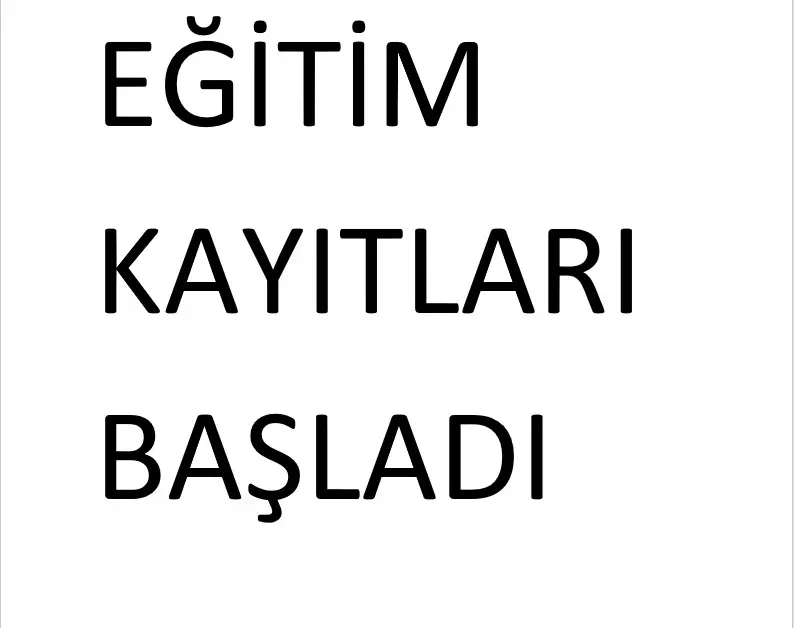 KURS KAYITLARIMIZ BAŞLADI!