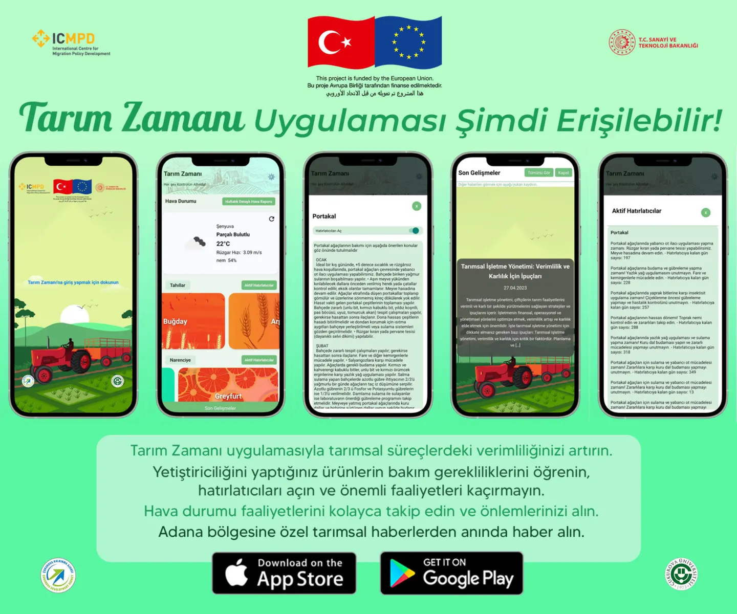 Tarım Zamanı Mobil Uygulaması Şimdi Yayında!